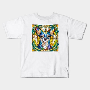 Stained Glass Chihuahua Kids T-Shirt